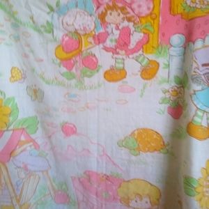 Strawberry Shortcake sheets, twin, pink, vintage